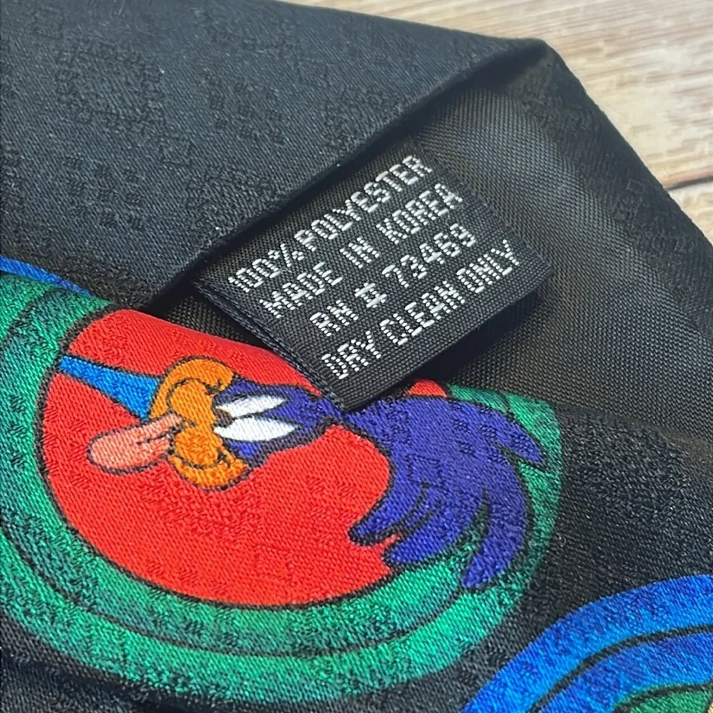 Looney Tunes Character Tie - Black and Multicolor